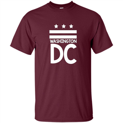 DC Flag T-shirt - Washington DC T-Shirt Maroon