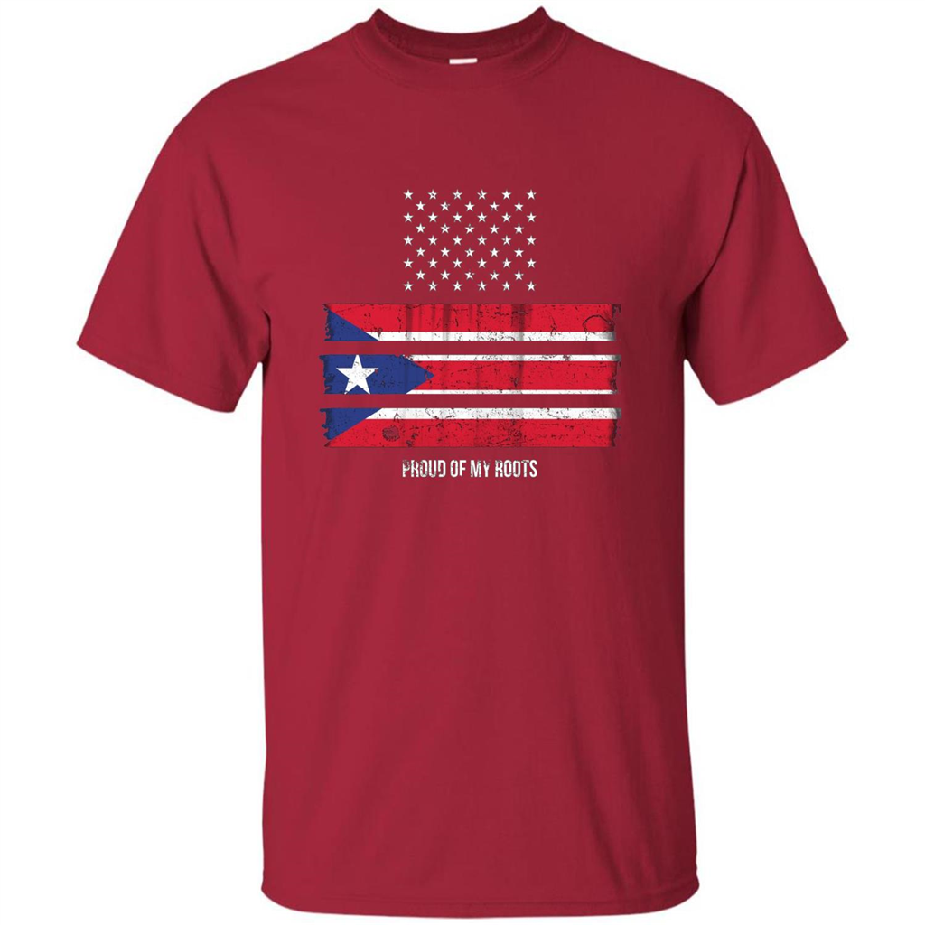 Puerto Rico USA Flag Pride T-Shirt Cardinal