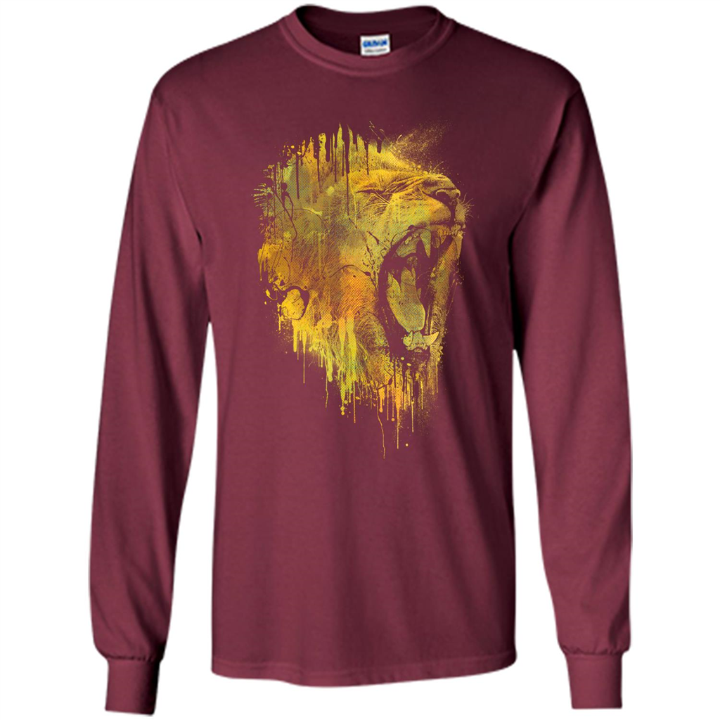 Lion Drip T-shirt Maroon