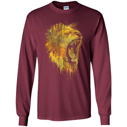 Lion Drip T-shirt Maroon