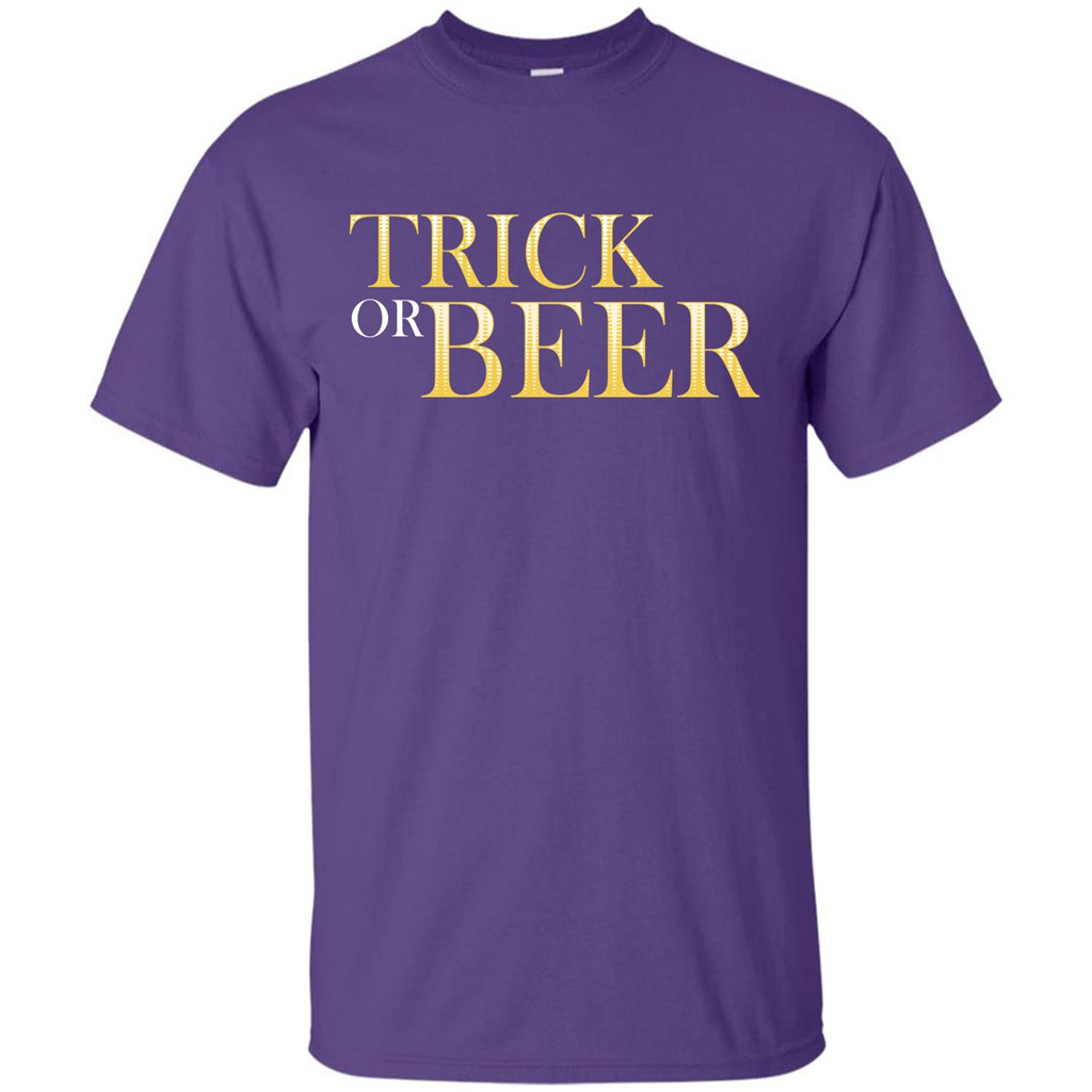 Beer T-shirt Trick Or Beer T-shirt Purple