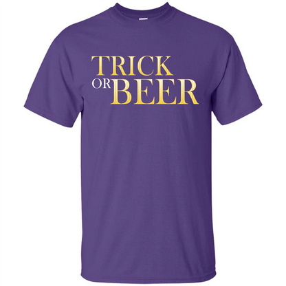 Beer T-shirt Trick Or Beer T-shirt Purple