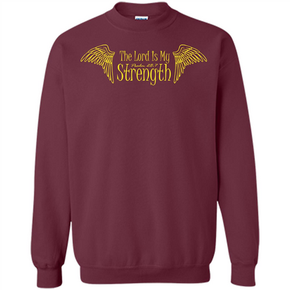 Christian T-shirt The Lord Is My Strength Maroon