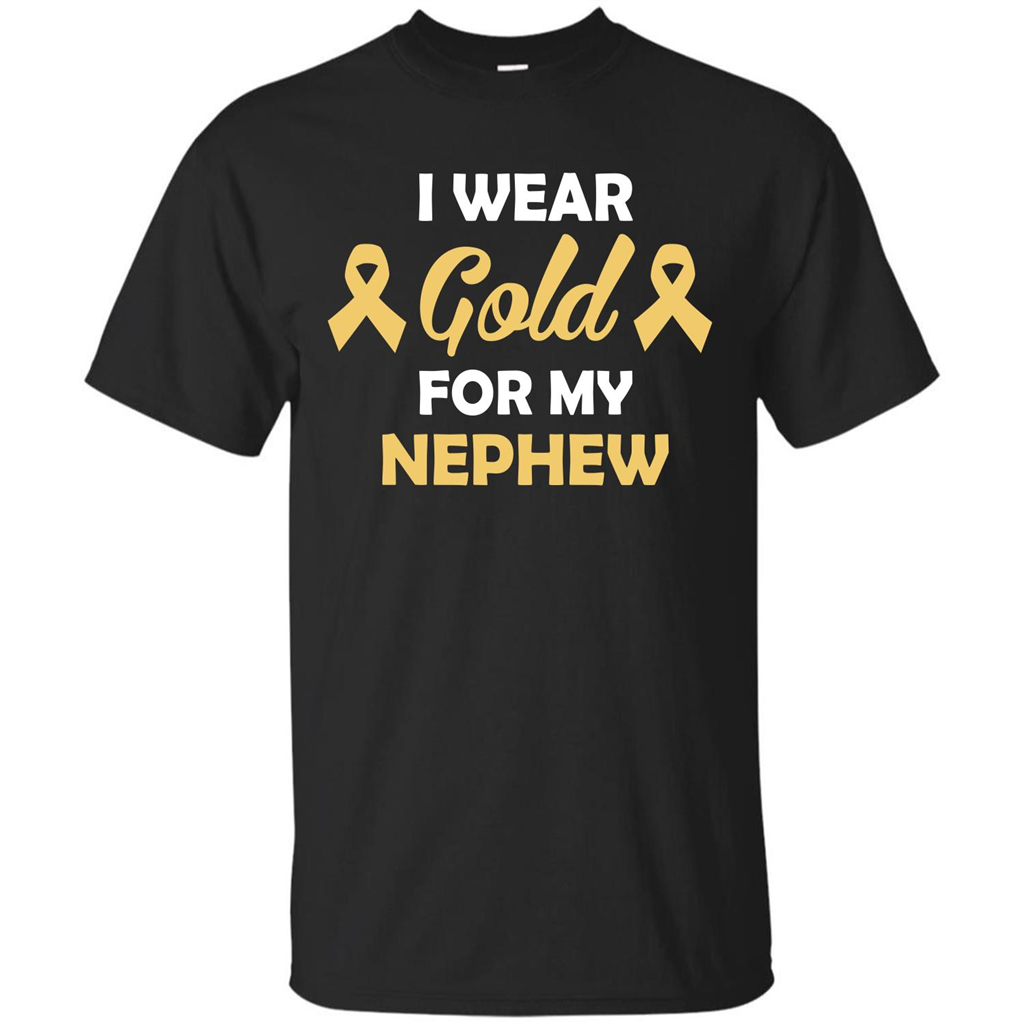 Cancer Awareness T-shirt I Wear Gold For My Nephew Royal