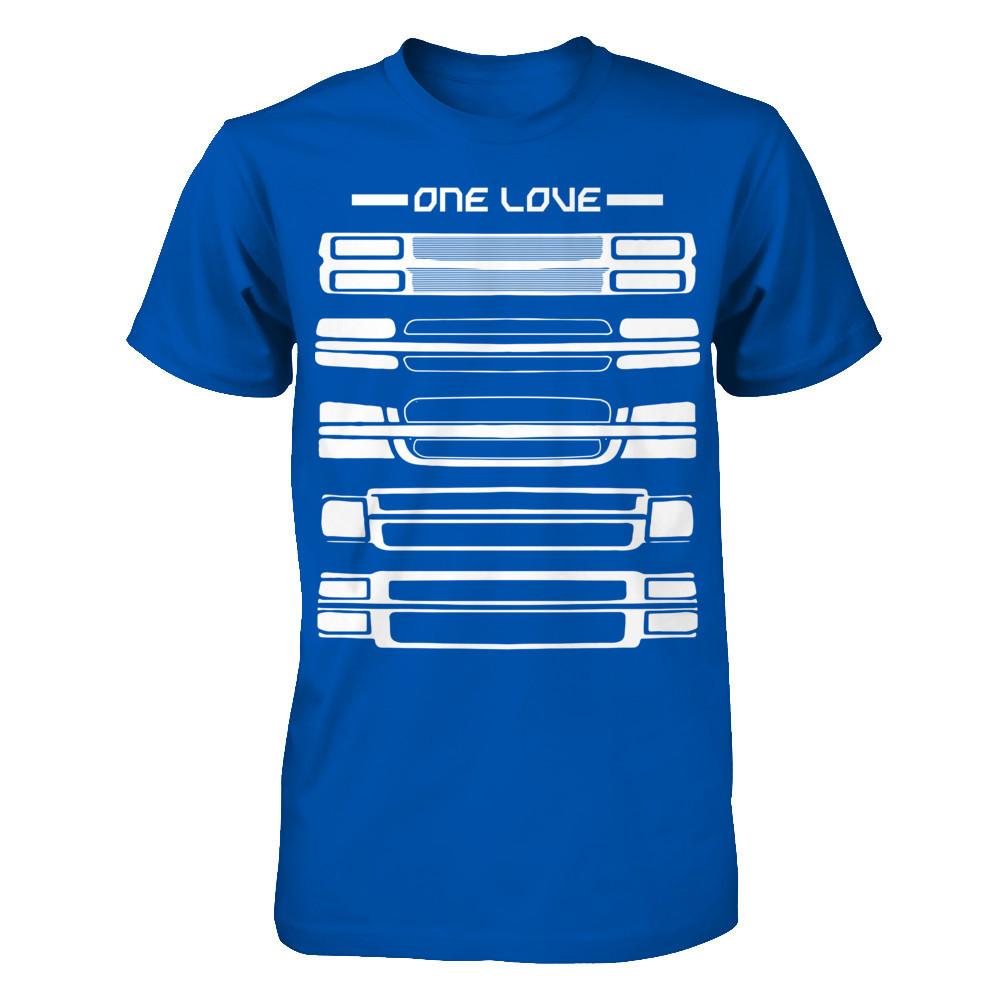 Car - One Love T-shirt Next Level - Unisex Fitted Tee Royal