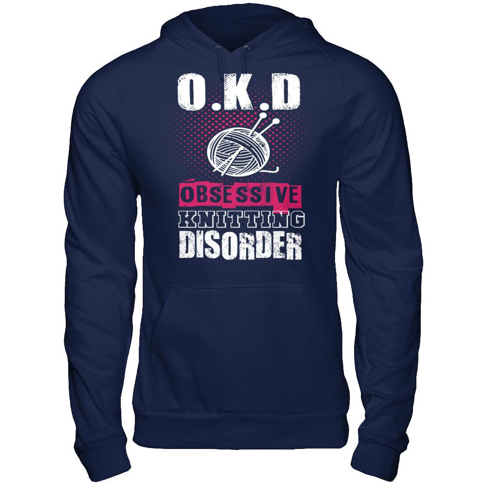 OKD - Obsessive Knitting Disorder Gildan - Pullover Hoodie Navy