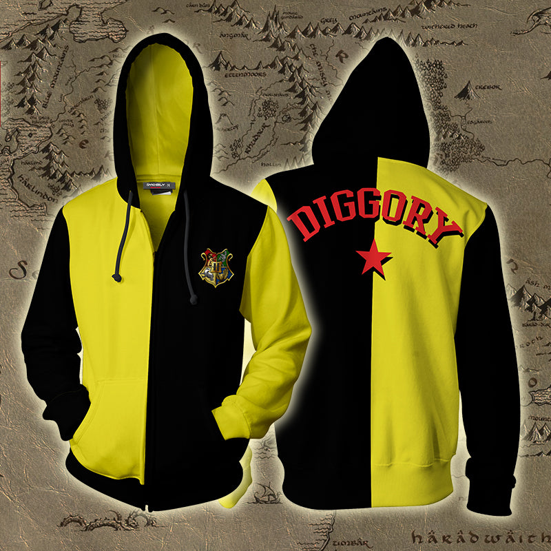 Triwizard Tournament Harry Potter (Diggory) Zip Up Hoodie 4XL