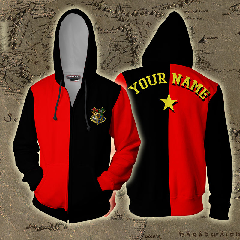 Triwizard Tournament Harry Potter (Customized Name) Zip Up Hoodie