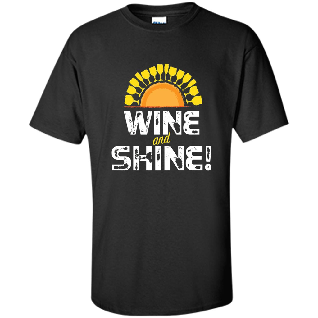 Wine T-shirt Wine And Shine Black