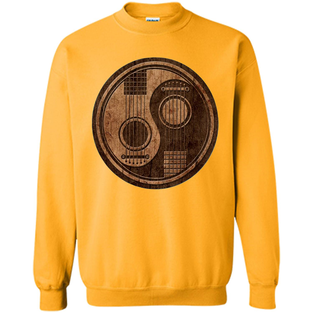 Best gift for Guitar T-shirt Guitar Ying-Yang Gift Gold