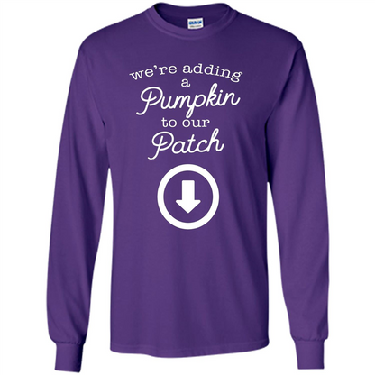 Halloween Maternity Costume Autumn Pumpkin Patch T-Shirt Purple