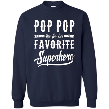 Pop Pop Superhero Fathers Day Gifts Dad Grandpa Men T-shirt