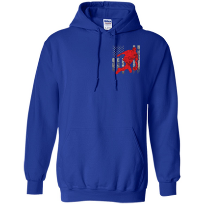 Bowling Man T-shirt - American Flag Bowling T-shirt Royal