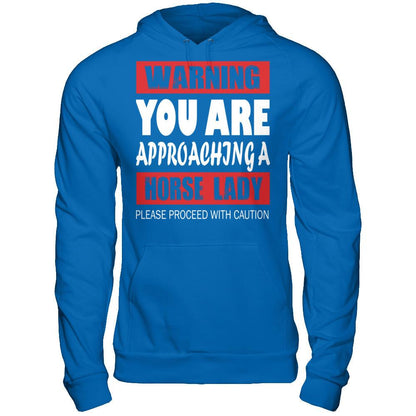 Warning, You Are Approaching A Horse Lady, Please Proceed With Caution Gildan - Pullover Hoodie Royal