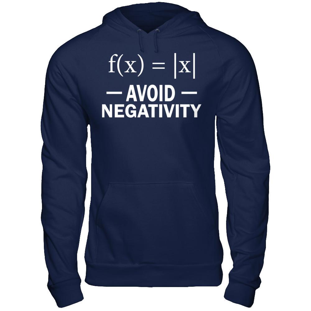 Avoid Negativity Funny Math T-shirt Gildan - Pullover Hoodie Navy