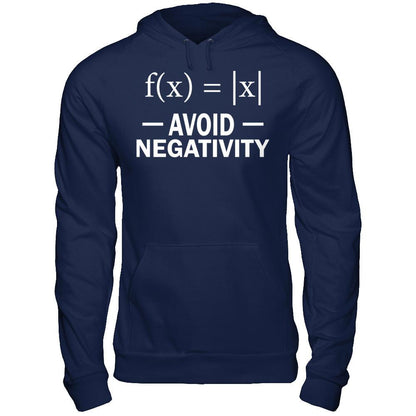 Avoid Negativity Funny Math T-shirt Gildan - Pullover Hoodie Navy