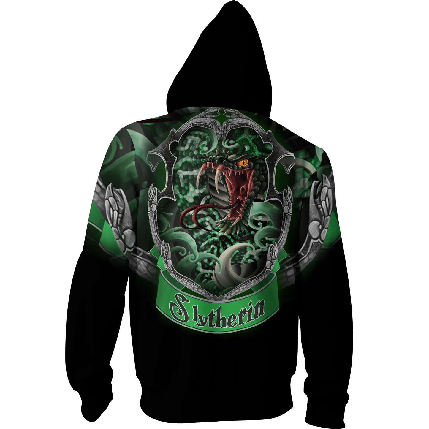 Slytherin Hogwarts Harry Potter Zip Up Hoodie