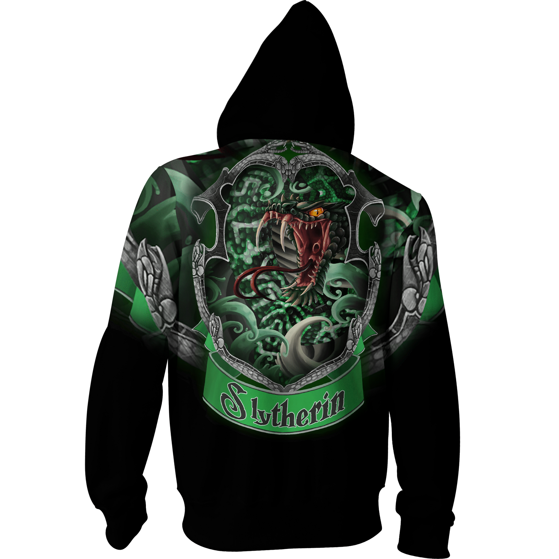 Slytherin Hogwarts Harry Potter Zip Up Hoodie