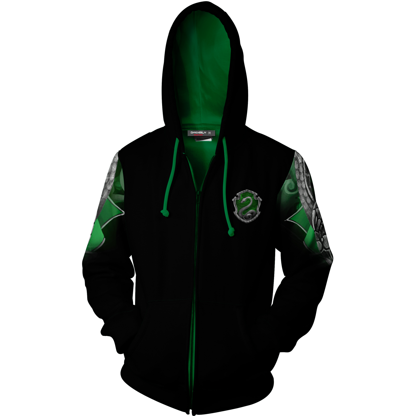 Slytherin Hogwarts Harry Potter Zip Up Hoodie