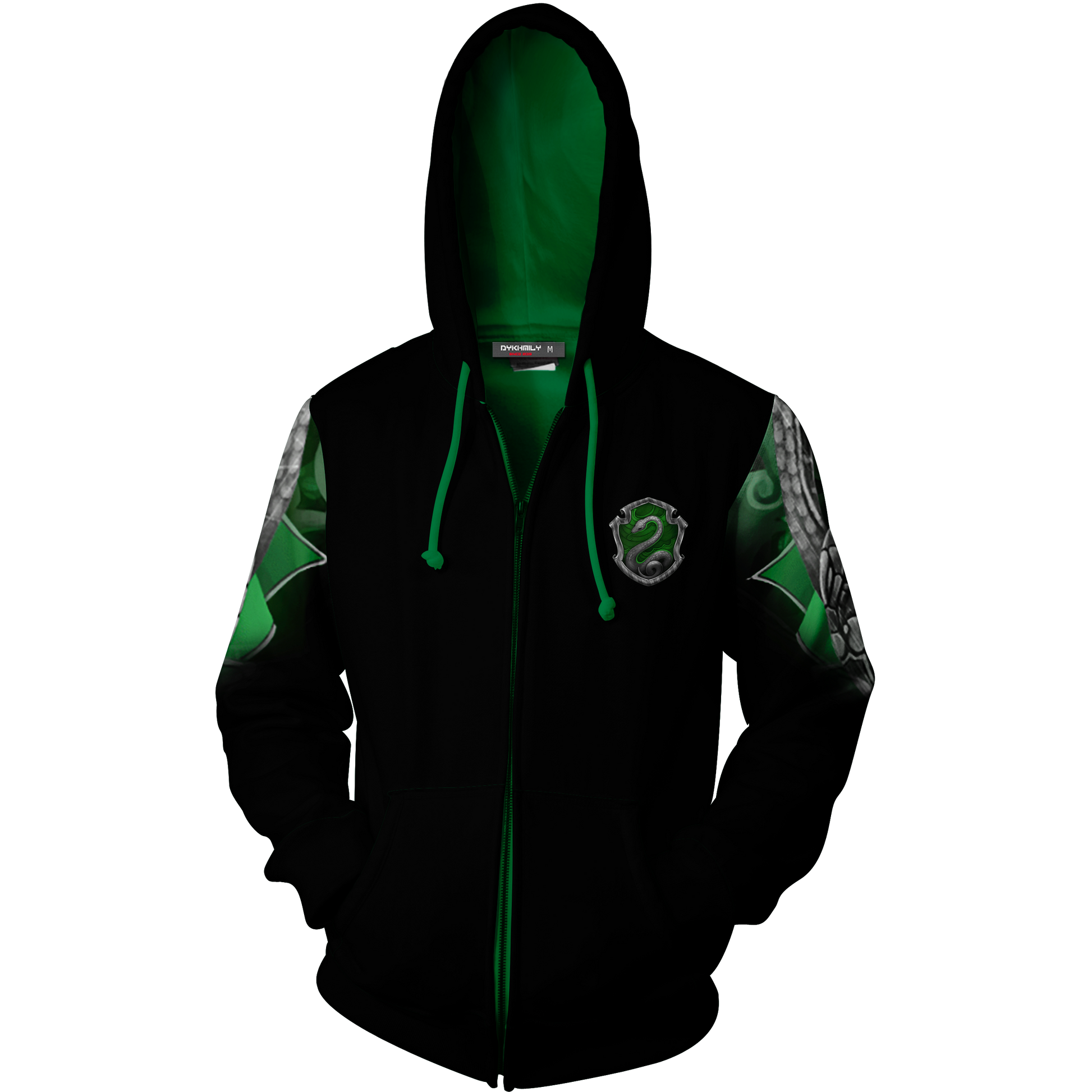 Slytherin Hogwarts Harry Potter Zip Up Hoodie