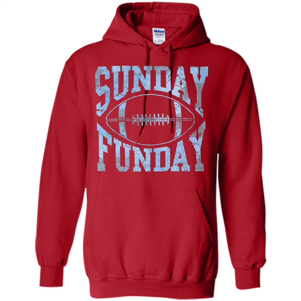 Football T-shirt Sunday Funday Football SeasonT-Shirt Red