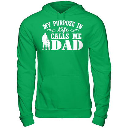 My Purpose In Life Calls Me Dad T-shirt Gildan - Pullover Hoodie Irish Green