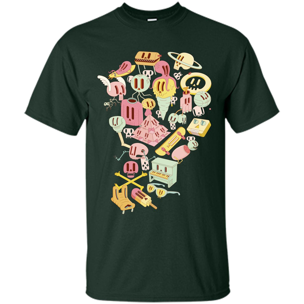 Day Of The Dead T-shirt Forest Green