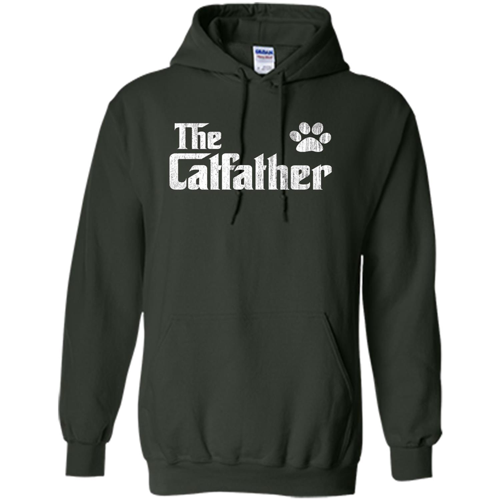 Cat Lover T-shirt The Catfather Forest Green