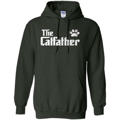 Cat Lover T-shirt The Catfather Forest Green