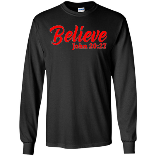 Bible Church Ministry Believe John 20:27 T-shirt Black