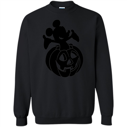 Mickey Mouse Halloween Pumpkin T-shirt Black