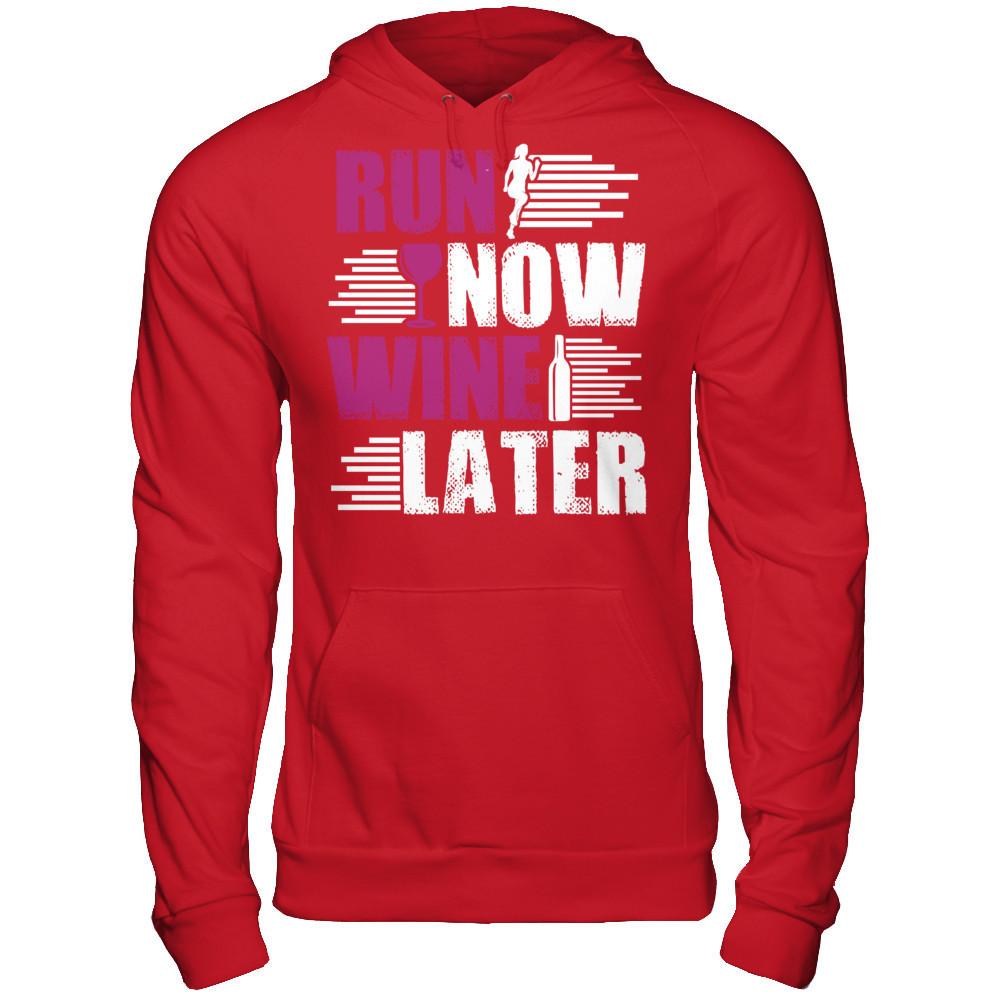 Run Now, Wine Later Gildan - Pullover Hoodie Red