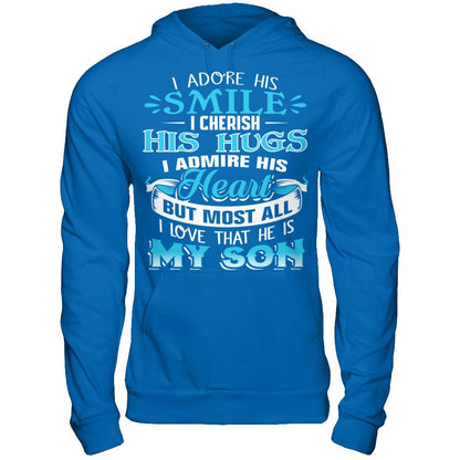 I Love That He Is My Son T-shirt Gildan - Pullover Hoodie Royal
