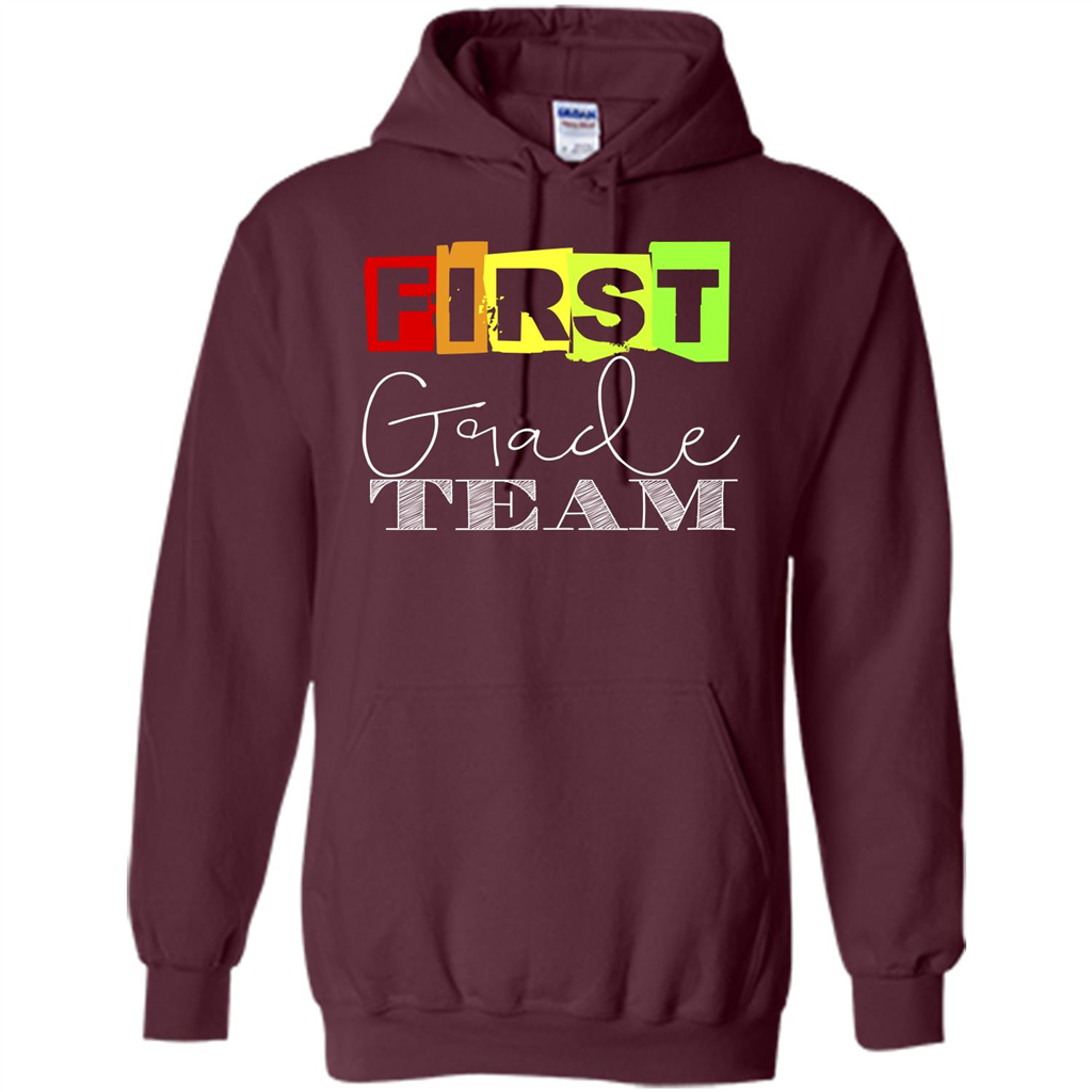 First Grade Team T-shirt School Day T-shirt Maroon