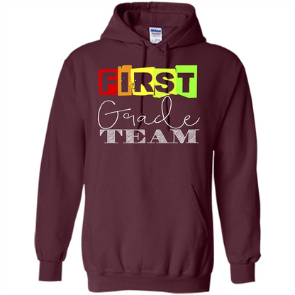 First Grade Team T-shirt School Day T-shirt Maroon