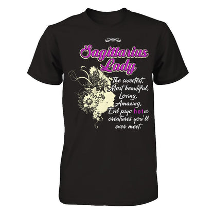 Sagittarius Lady - The Sweetest, Most Beautiful, Loving, Amazing Gildan - Short Sleeve Tee Black