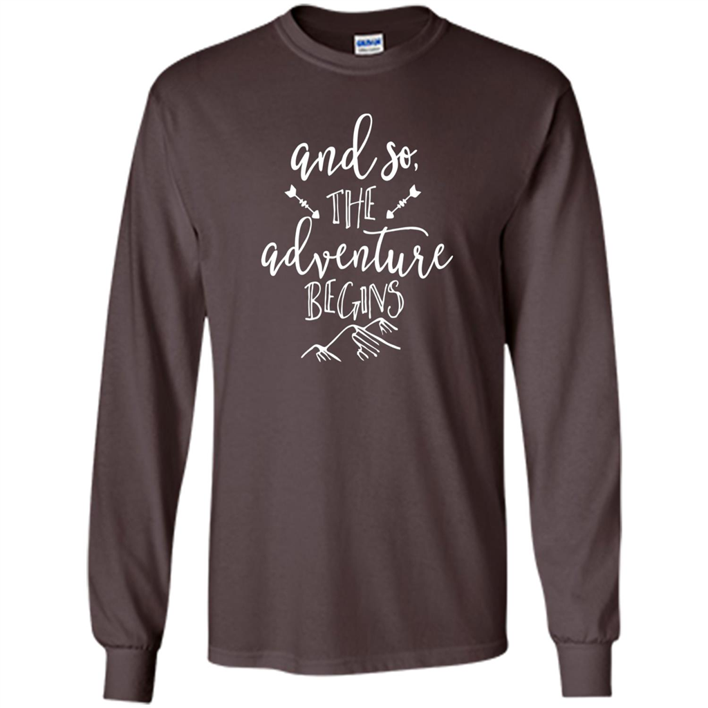 And So the Adventure Begins T-shirt Dark Chocolate