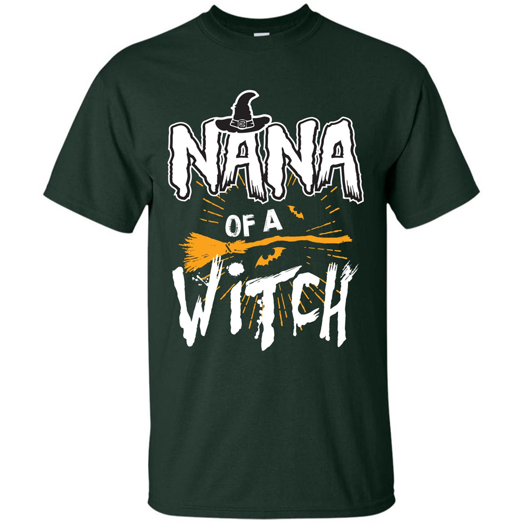 Halloween T-shirt Nana Of A Witch Forest Green