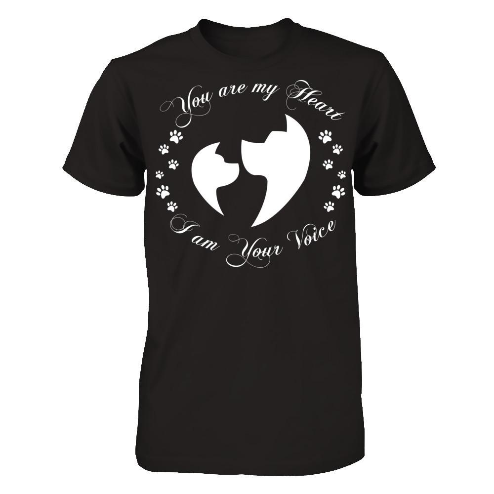 My Dogs - You Are My Heart I Am Your Voice Gildan - Short Sleeve Tee Black