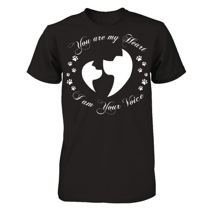 My Dogs - You Are My Heart I Am Your Voice Gildan - Short Sleeve Tee Black