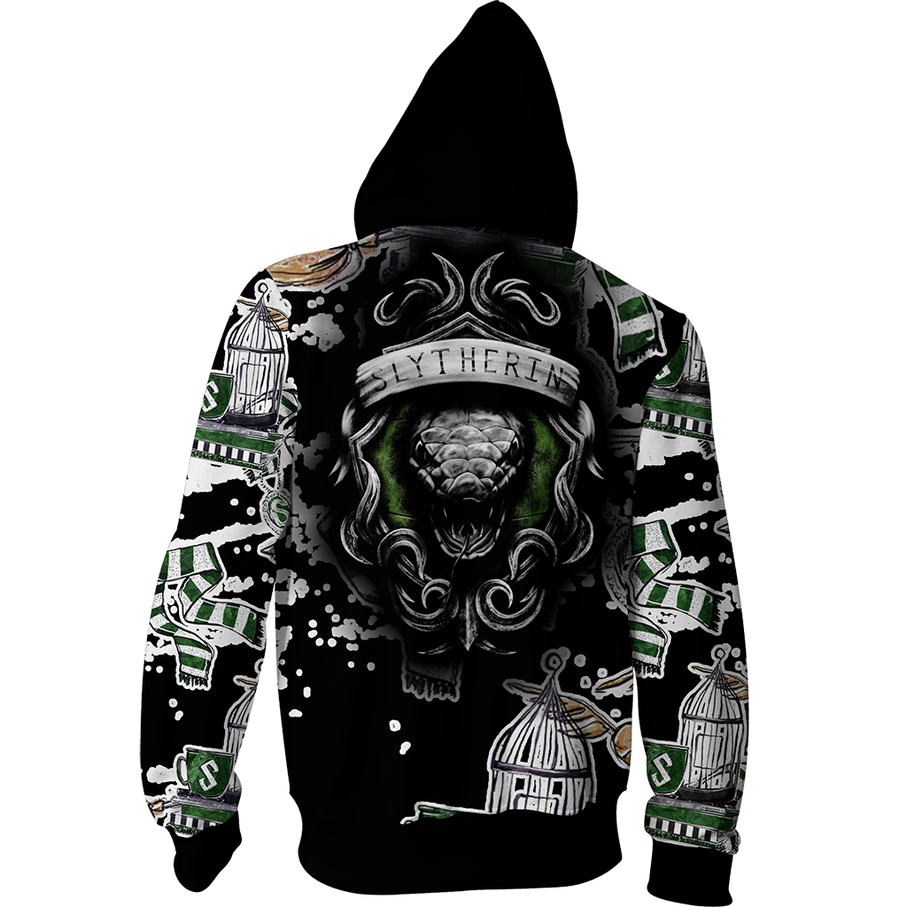 The Slytherin Snake Harry Potter New Collection Zip Up Hoodie