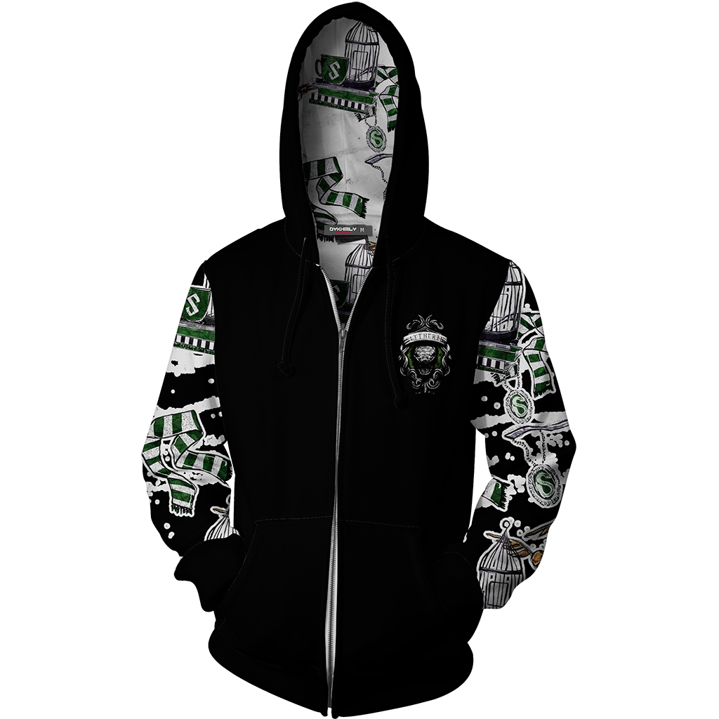 The Slytherin Snake Harry Potter New Collection Zip Up Hoodie