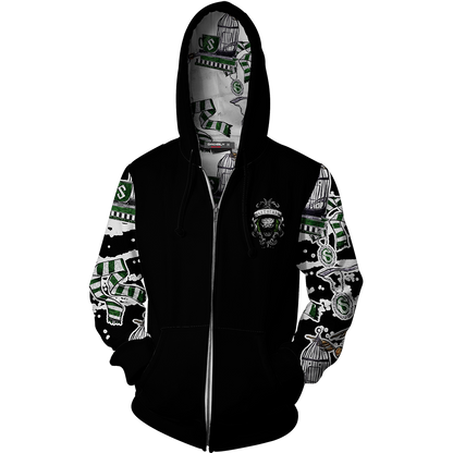The Slytherin Snake Harry Potter New Collection Zip Up Hoodie