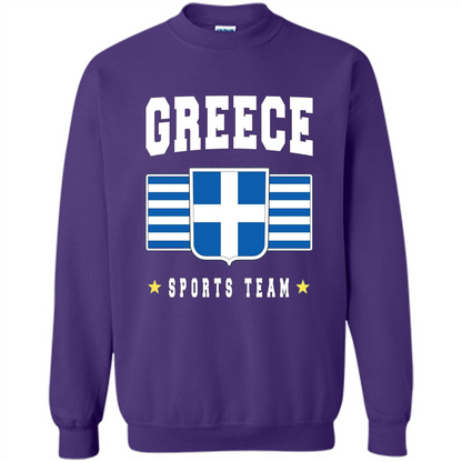 GREECE T-shirt Greek Flag T-shirt Sports Team Purple