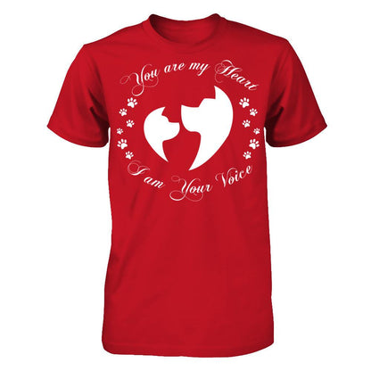My Dogs - You Are My Heart I Am Your Voice Gildan - Short Sleeve Tee Red