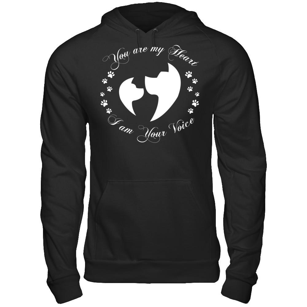 My Dogs - You Are My Heart I Am Your Voice Gildan - Pullover Hoodie Black