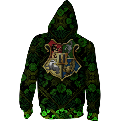 Slytherin House Harry Potter New Collection Zip Up Hoodie