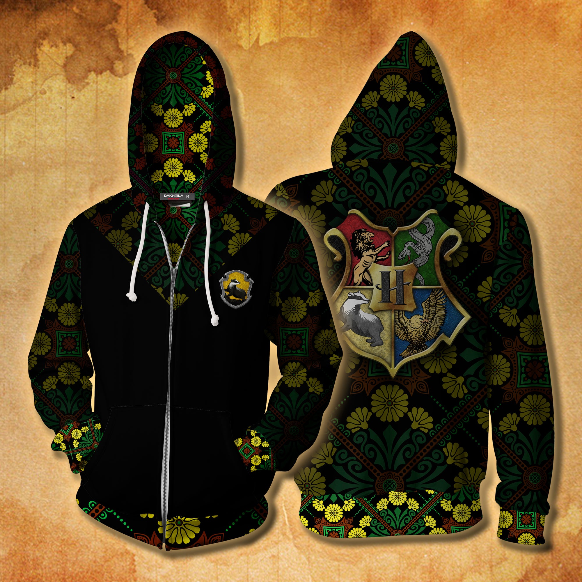 Hufflepuff House Harry Potter New Collection Zip Up Hoodie