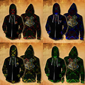 Slytherin House Harry Potter New Collection Zip Up Hoodie