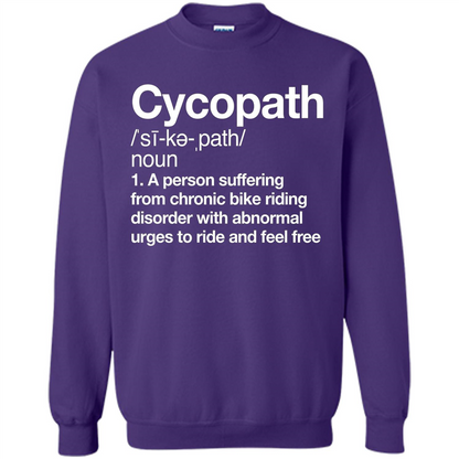 Funny Cycopath Definition T-shirt Crazy Bike Orange